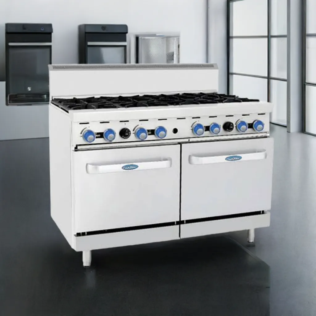 Commercial Double-Oven 8-Burner Stove