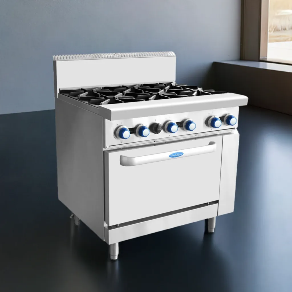 Commercial-Gas-Oven 6-Burner-Stove AT80G6B-O