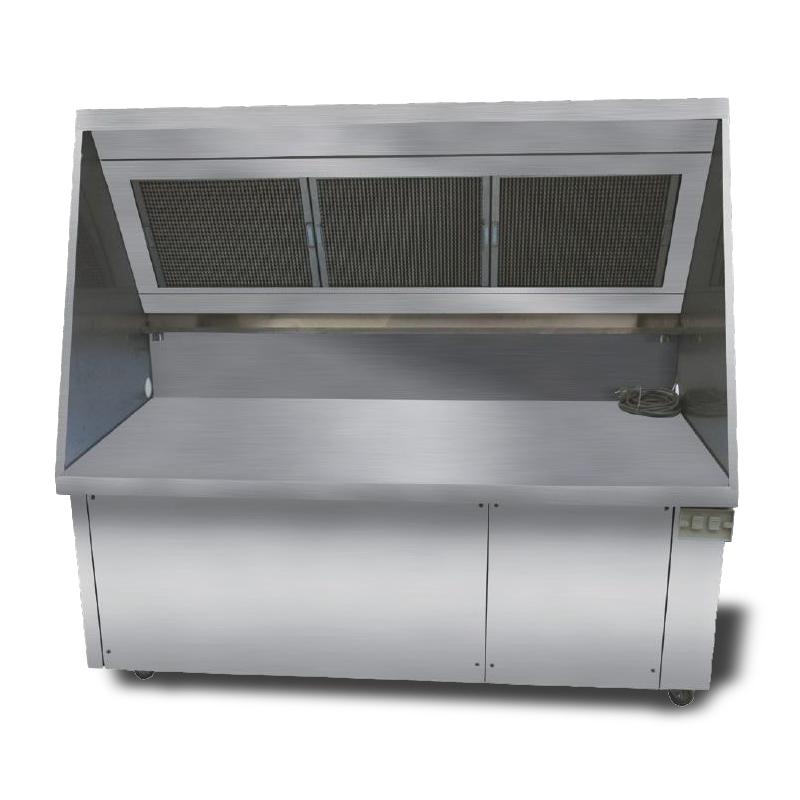 Commercial ductless hood front