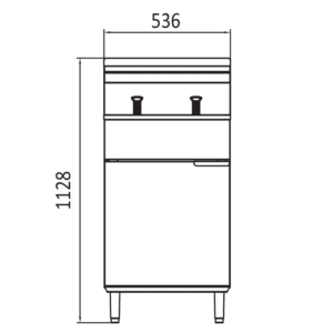 Commercial cookrite fryer height