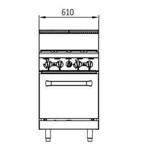 commercial oven 4 stove