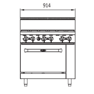 6 burner commercial oven