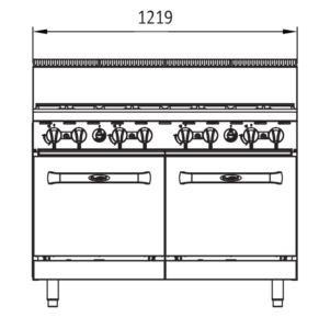 8 burner commercial oven