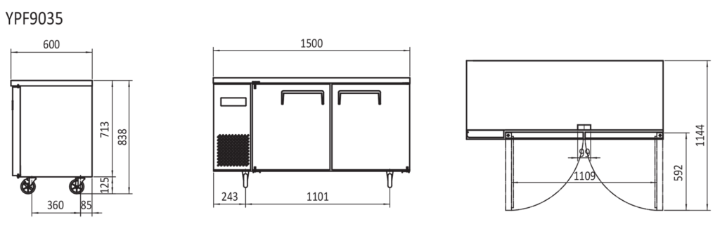 Commercial Under Freezer