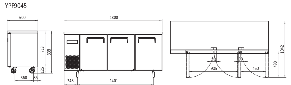 Commercial Bench Freezer