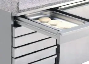 Dough drawers prep refrigerator