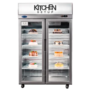 Double Commercial Glass Door Fridge