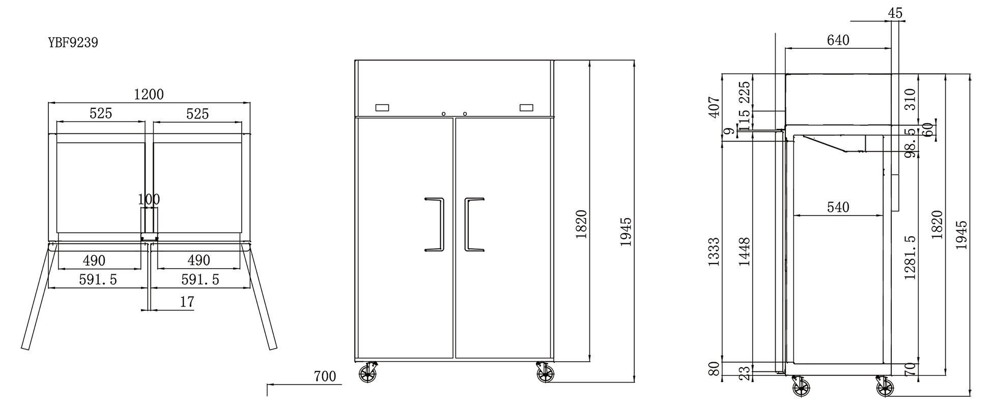 Commercial Freezer 1200mm Atosa YBF9219