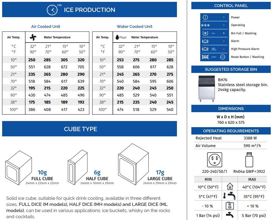 icematic ice spec sheet