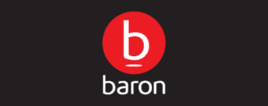 baron logo black background