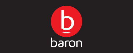 baron logo black background