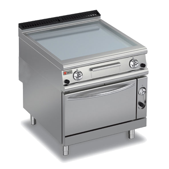 Smooth Chromed Gas Griddle Electric Oven