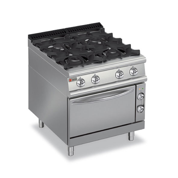Four Burner Gas Cook Top with Electric Oven