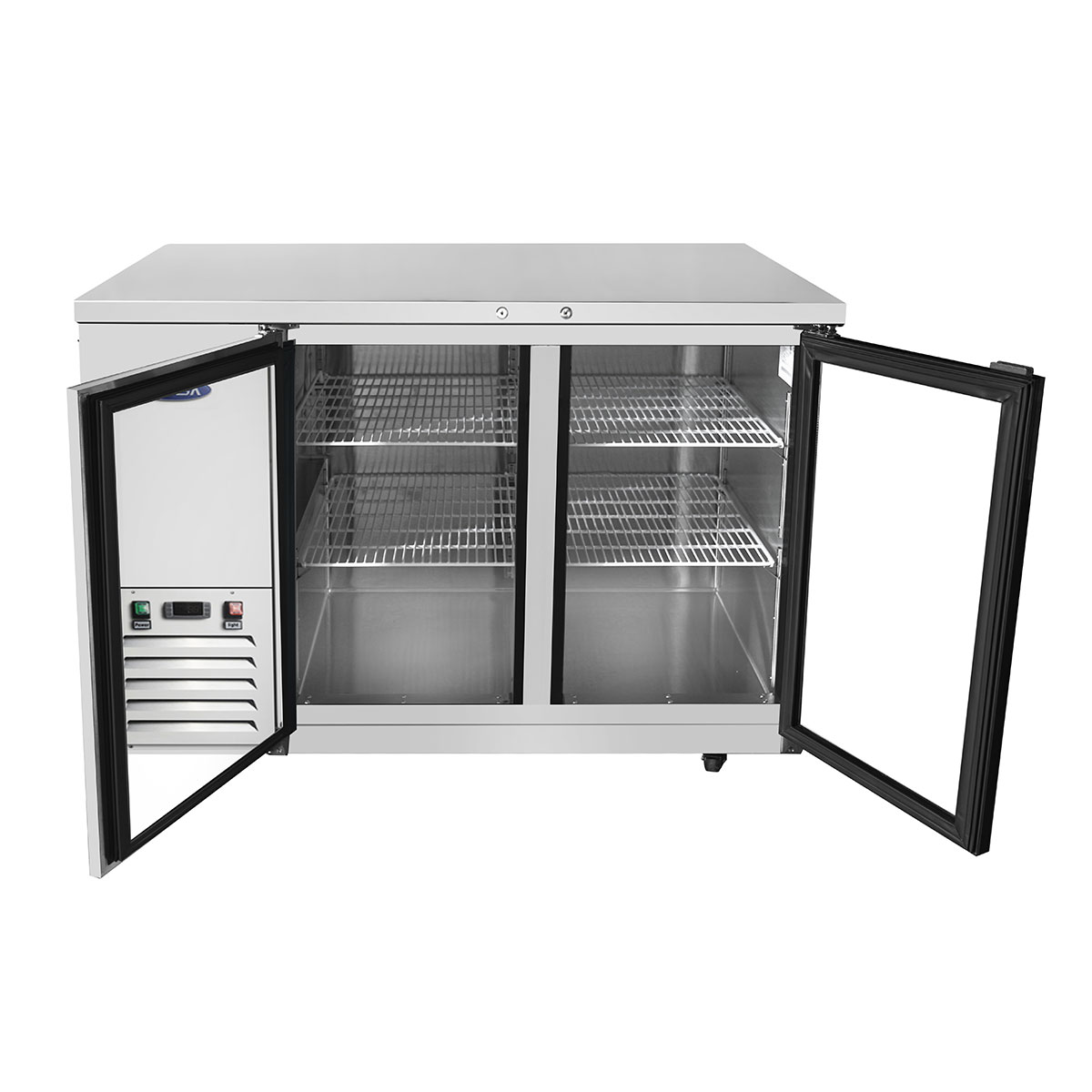 bar fridge open door Atosa MBB48