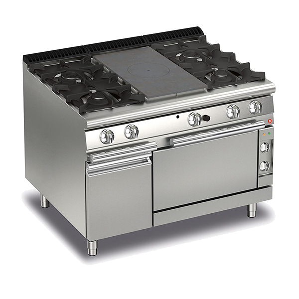 target top stove and oven with 4 gas burners