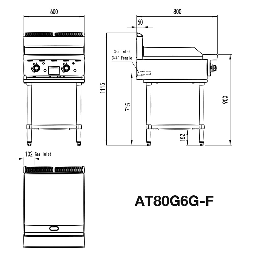 Small Commercial Griddle Stand Dimensions