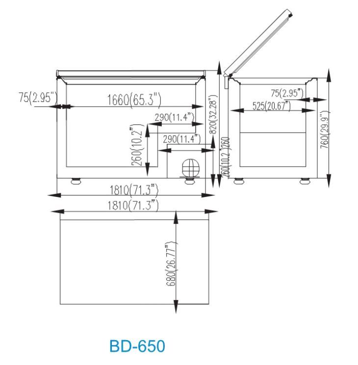 chest freezer size