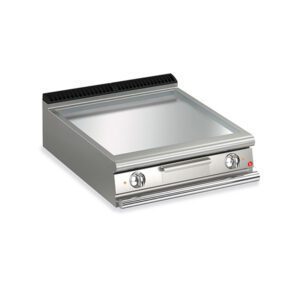 2 Burner Electric Fry Top Smooth Chrome Plate