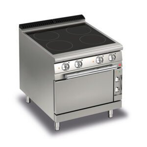 commercial 4 Burner Electric Cook Top Ceramic Glass And Electric Oven