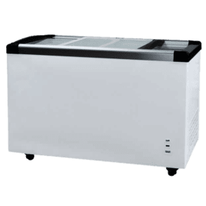 small store glass top chest freezer