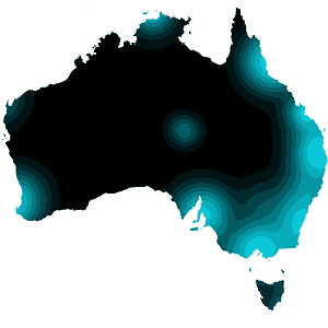 Australia wide shipping map Vic NSW Qld SA WA