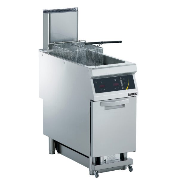 Zanussi Gas 400mm Single Well 23l Freestanding V Shaped Deep Fryer With