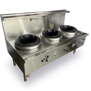 3 burner wok stove commercial
