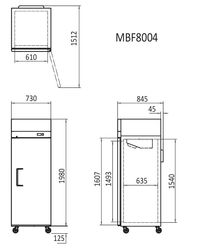 small commercial fridge Atosa