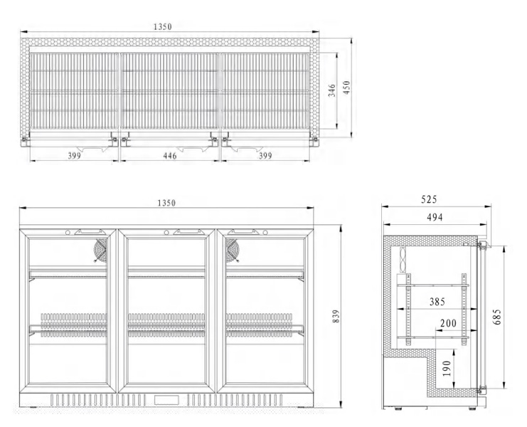 Commercial-bar-fridge-dimensions