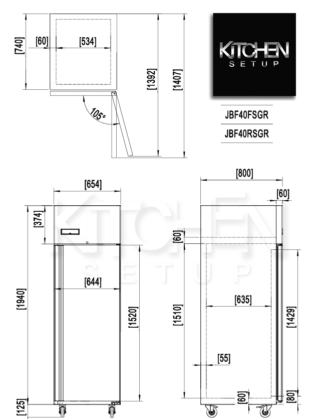 Commercial-Freezer Single Door Commercial Fridge Dimensions