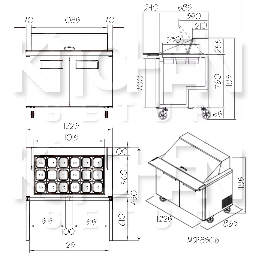 MSF8306GR dimmensions