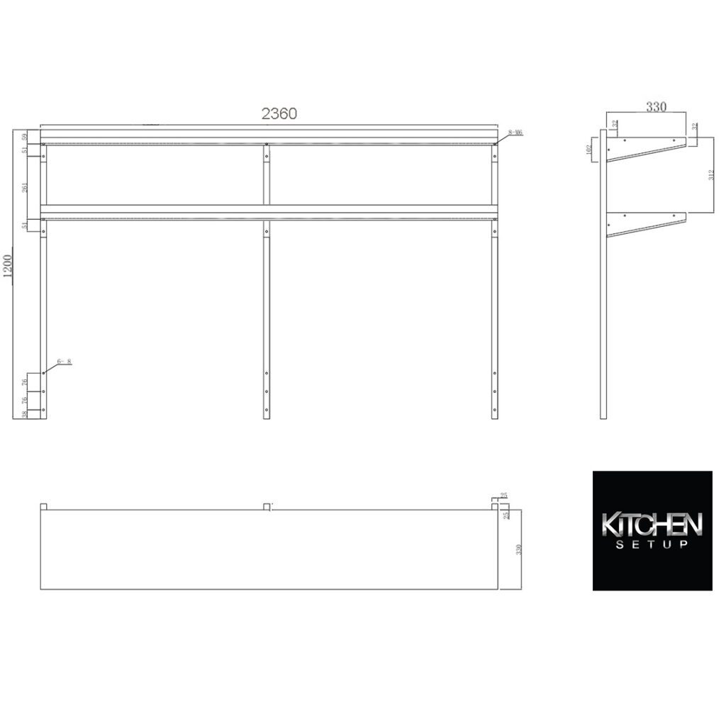 MROS-93P shelf Dimensions