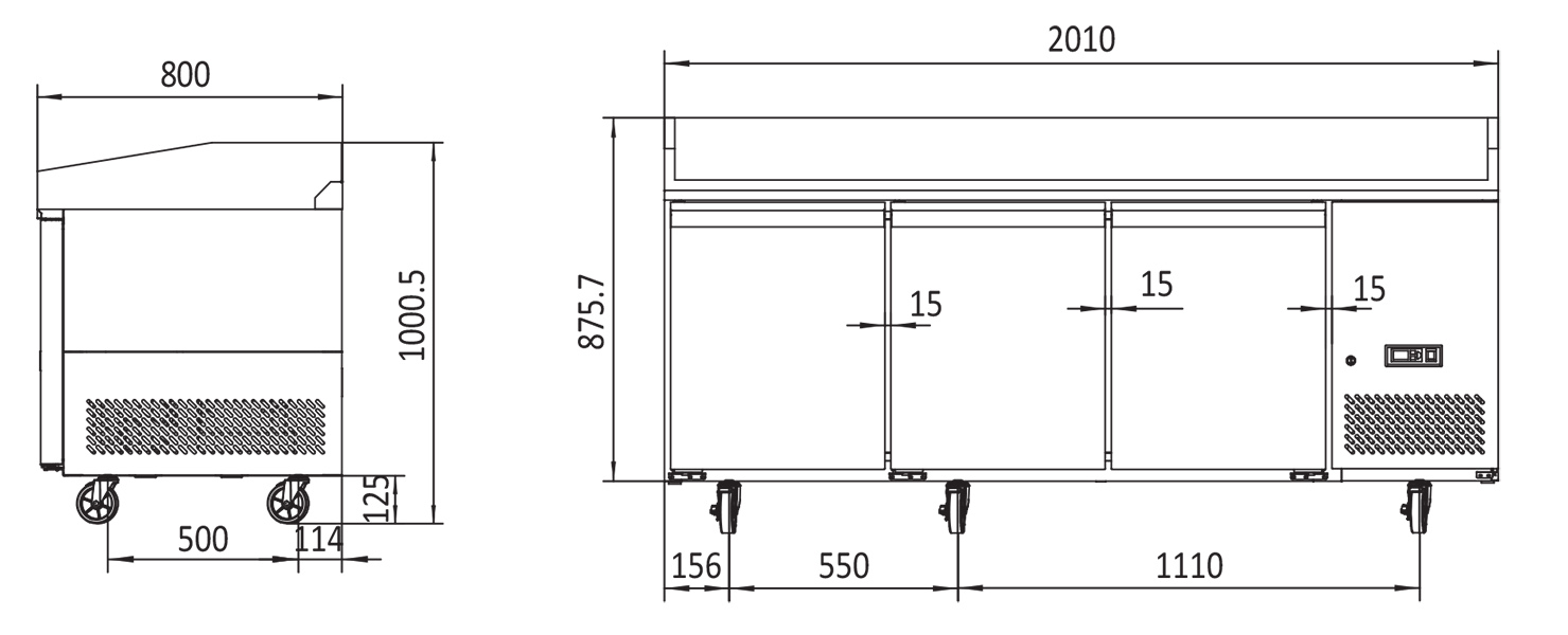 large prep Marble bench Dimensions