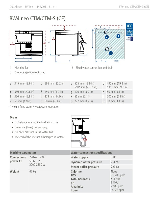 Themoplan BW4NEOCTM1 Spec Sheet