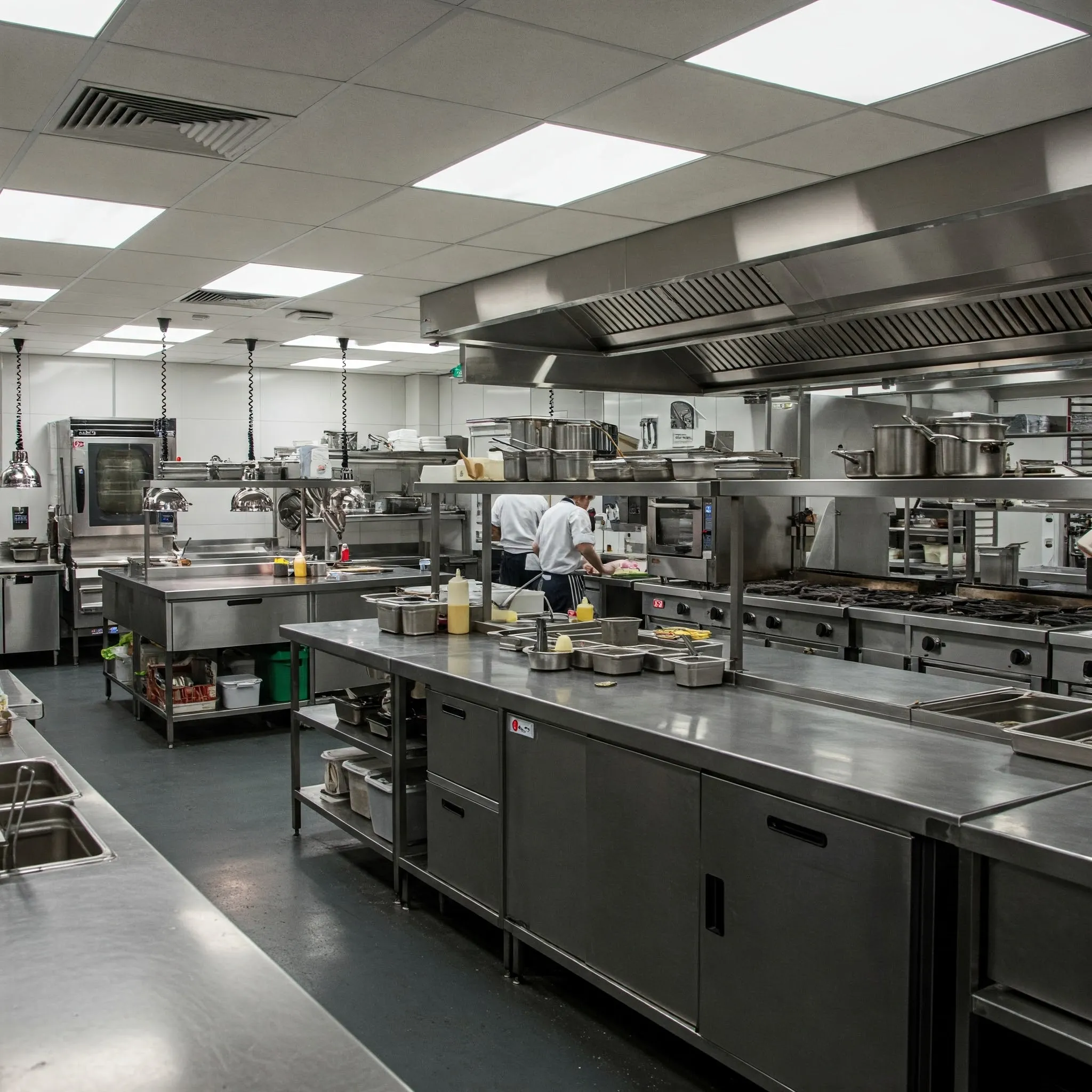 commercial restaurant kitchen stainless