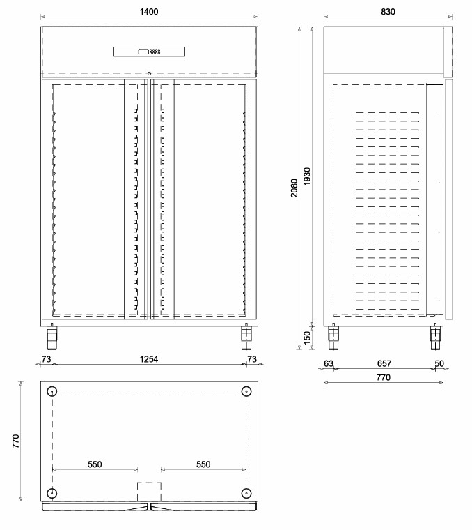 Polaris Combo Fridge & Freezer Dimensions