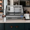 Cake Fridge Curved in Cafe Front