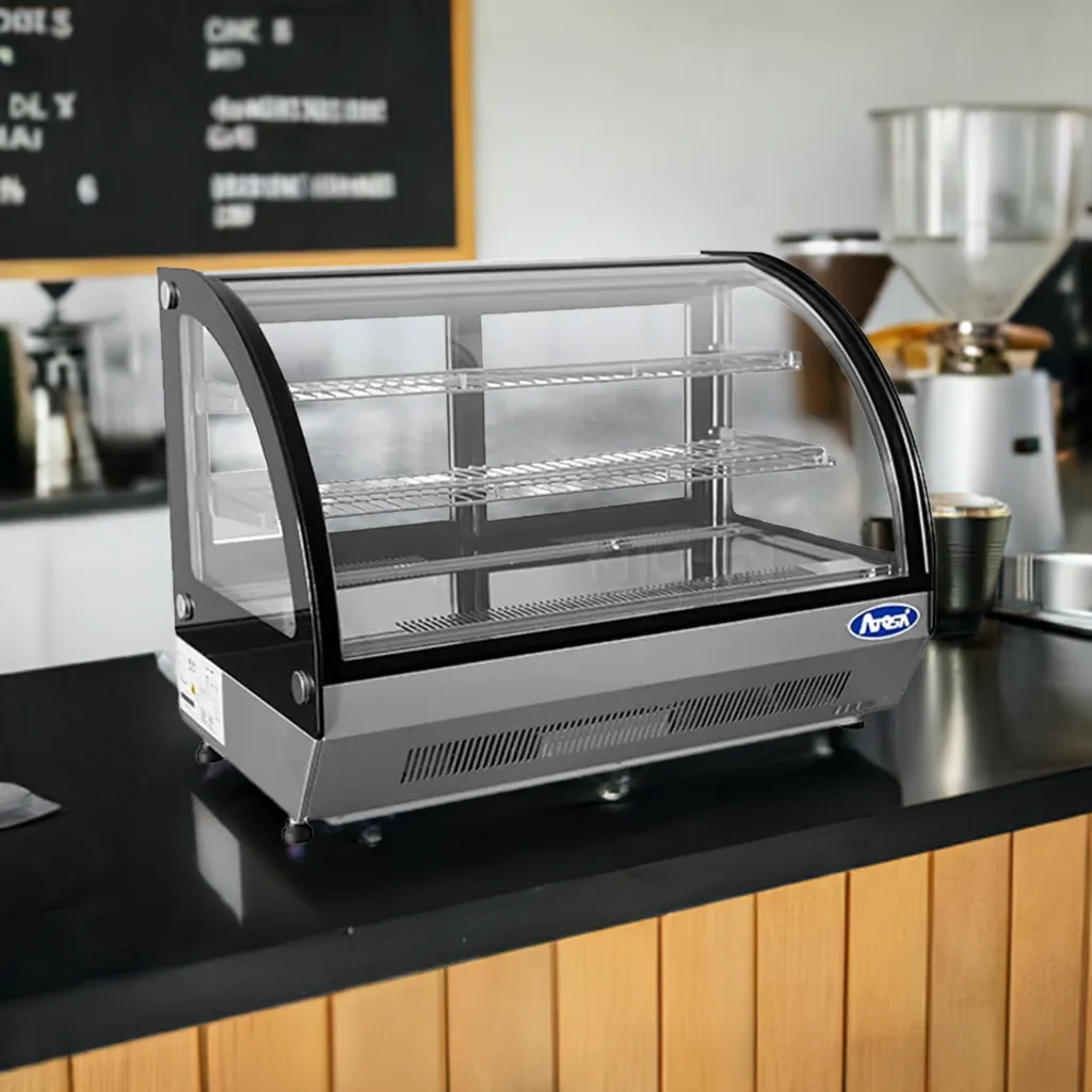 Countertop cake Display Fridge WSY125L Atosa Atosa Cake Display Fridge Curved in Cafe